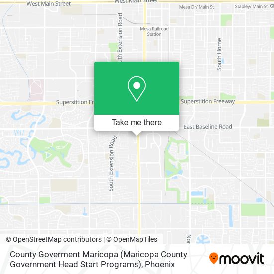 Mapa de County Goverment Maricopa (Maricopa County Government Head Start Programs)