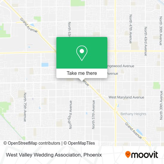 West Valley Wedding Association map