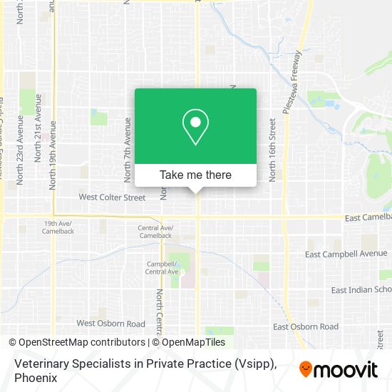 Mapa de Veterinary Specialists in Private Practice (Vsipp)