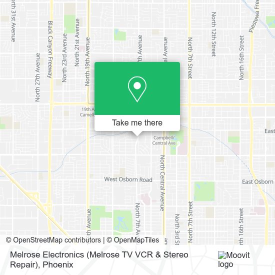 Mapa de Melrose Electronics (Melrose TV VCR & Stereo Repair)