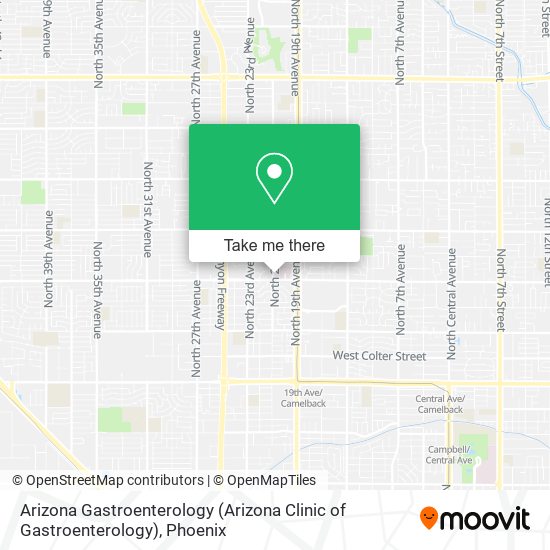 Mapa de Arizona Gastroenterology (Arizona Clinic of Gastroenterology)