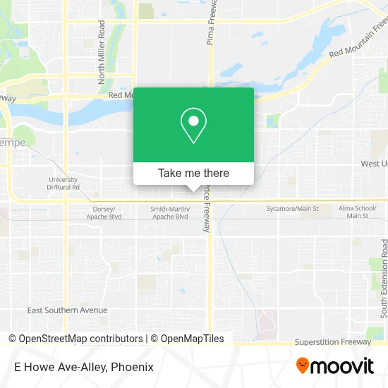 E Howe Ave-Alley map