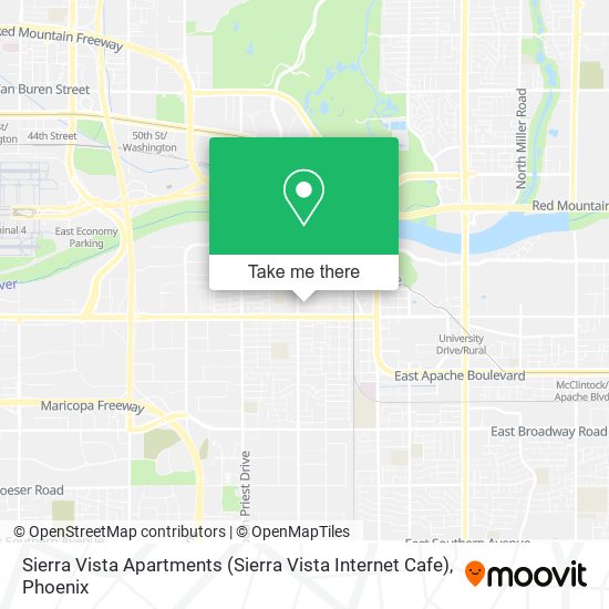 Mapa de Sierra Vista Apartments (Sierra Vista Internet Cafe)