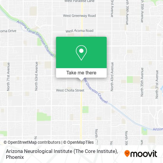 Arizona Neurological Institute (The Core Institute) map