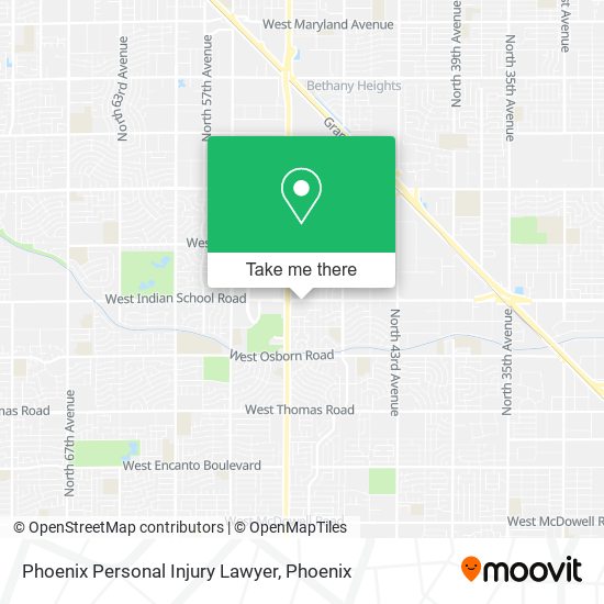 Phoenix Personal Injury Lawyer map