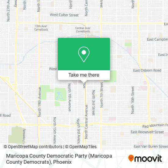 Mapa de Maricopa County Democratic Party (Maricopa County Democrats)
