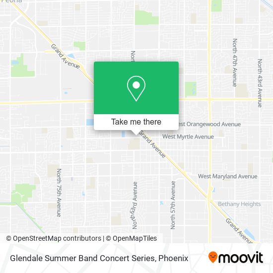 Glendale Summer Band Concert Series map