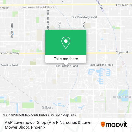 A&P Lawnmower Shop (A & P Nurseries & Lawn Mower Shop) map