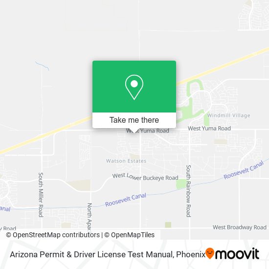 Mapa de Arizona Permit & Driver License Test Manual