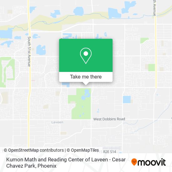 Kumon Math and Reading Center of Laveen - Cesar Chavez Park map