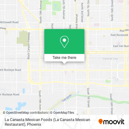 Mapa de La Canasta Mexican Foods