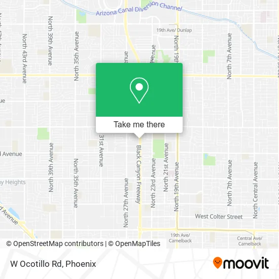 W Ocotillo Rd map