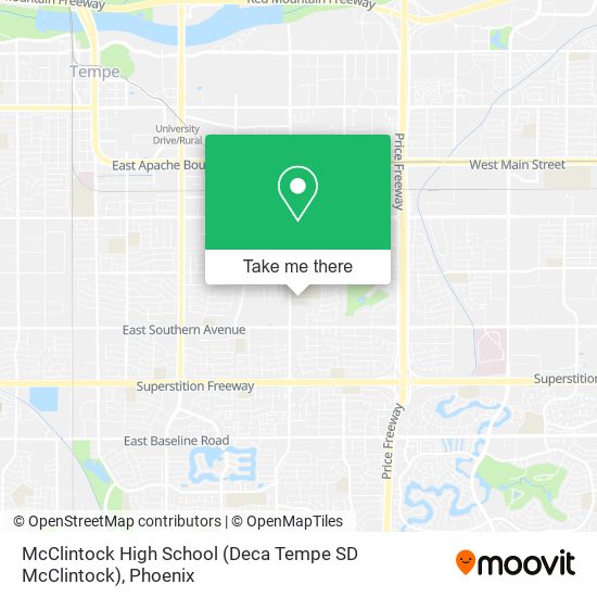 McClintock High School (Deca Tempe SD McClintock) map