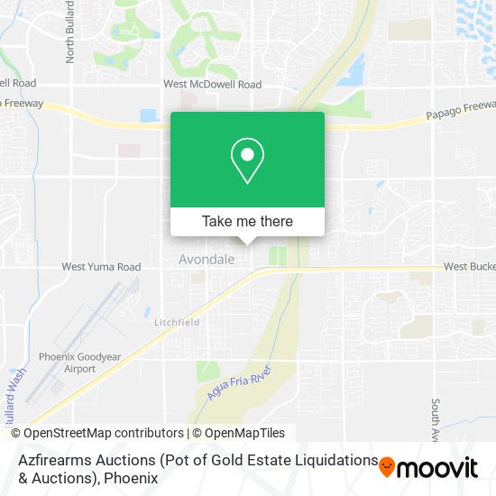 Mapa de Azfirearms Auctions (Pot of Gold Estate Liquidations & Auctions)