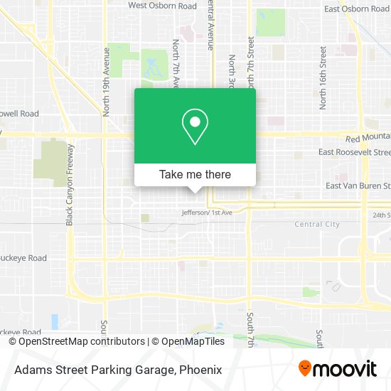 Adams Street Parking Garage map