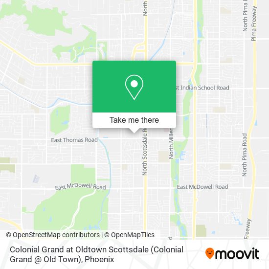 Colonial Grand at Oldtown Scottsdale (Colonial Grand @ Old Town) map