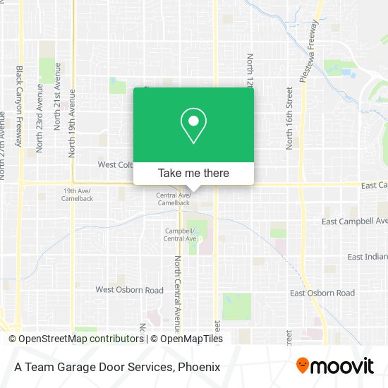 A Team Garage Door Services map