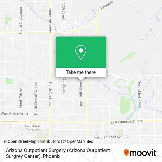 Mapa de Arizona Outpatient Surgery (Arizona Outpatient Surgrey Center)