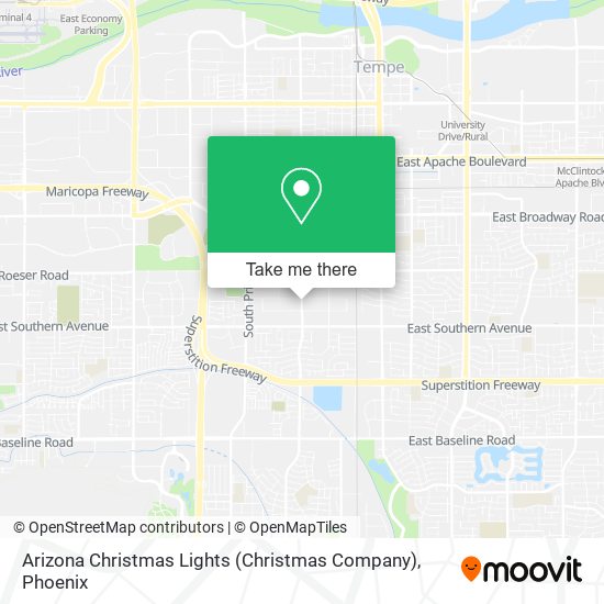 Mapa de Arizona Christmas Lights (Christmas Company)