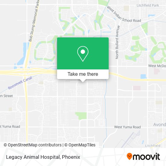 Mapa de Legacy Animal Hospital