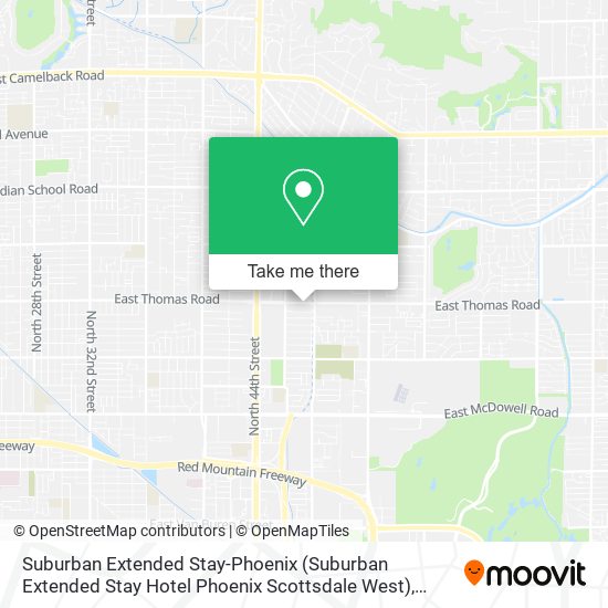 Mapa de Suburban Extended Stay-Phoenix (Suburban Extended Stay Hotel Phoenix Scottsdale West)