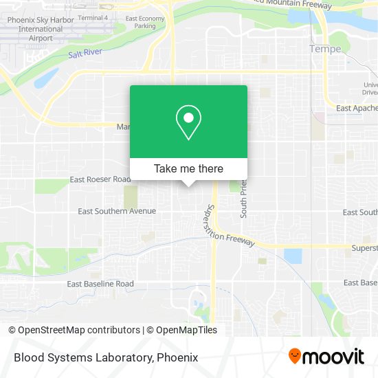 Mapa de Blood Systems Laboratory