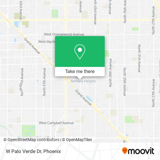 W Palo Verde Dr map