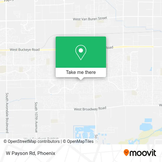W Payson Rd map