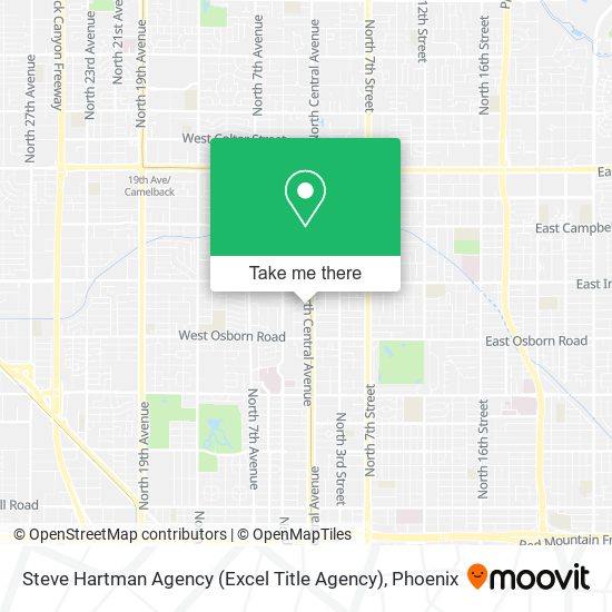 Mapa de Steve Hartman Agency (Excel Title Agency)