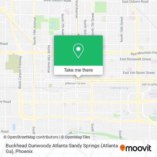 Buckhead Dunwoody Atlanta Sandy Springs (Atlanta Ga) map