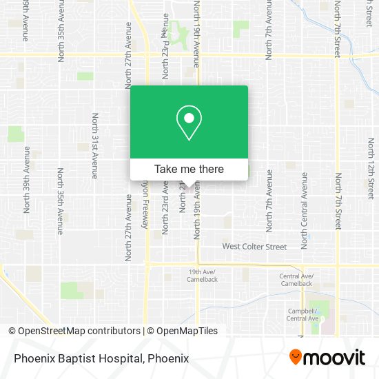 Mapa de Phoenix Baptist Hospital