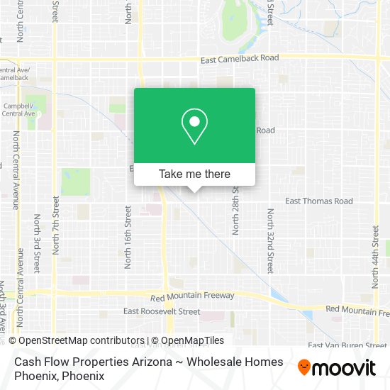 Cash Flow Properties Arizona ~ Wholesale Homes Phoenix map