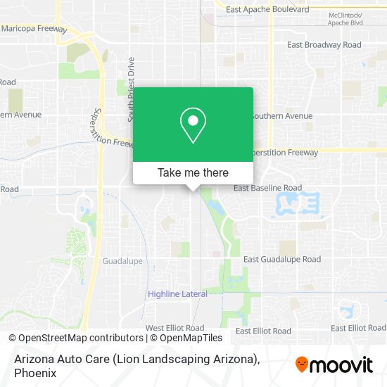 Arizona Auto Care (Lion Landscaping Arizona) map
