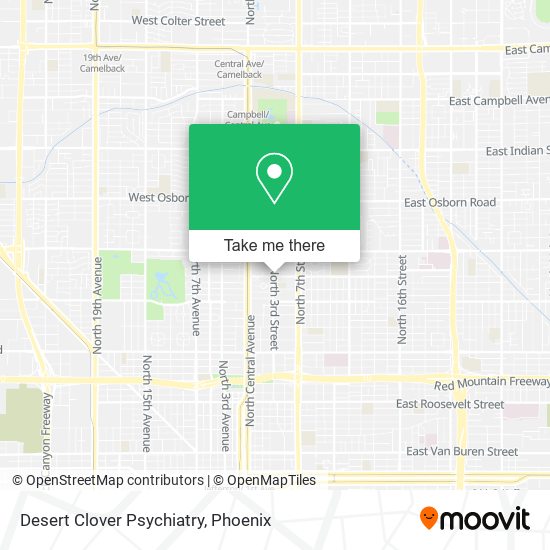 Desert Clover Psychiatry map