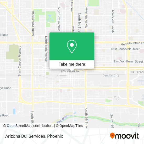 Arizona Dui Services map