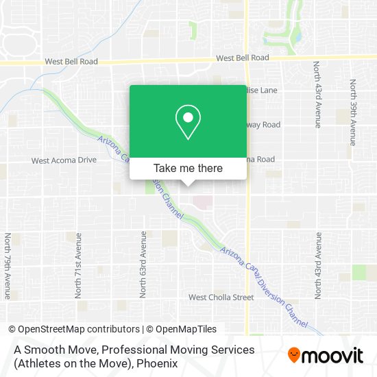 A Smooth Move, Professional Moving Services (Athletes on the Move) map