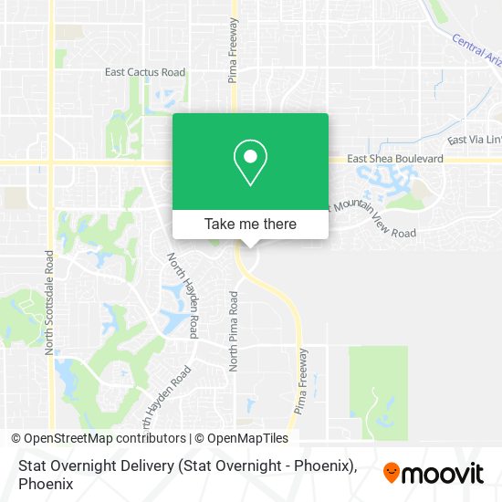 Mapa de Stat Overnight Delivery (Stat Overnight - Phoenix)