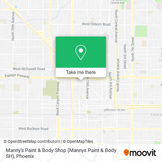 Mapa de Manny's Paint & Body Shop (Mannys Paint & Body SH)