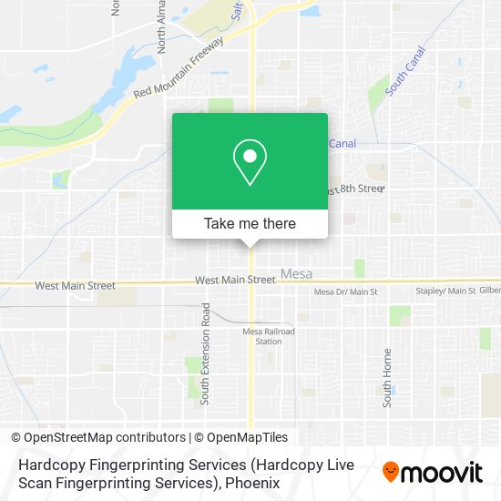 Mapa de Hardcopy Fingerprinting Services (Hardcopy Live Scan Fingerprinting Services)