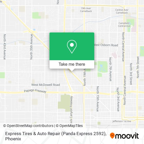 Mapa de Express Tires & Auto Repair (Panda Express 2592)