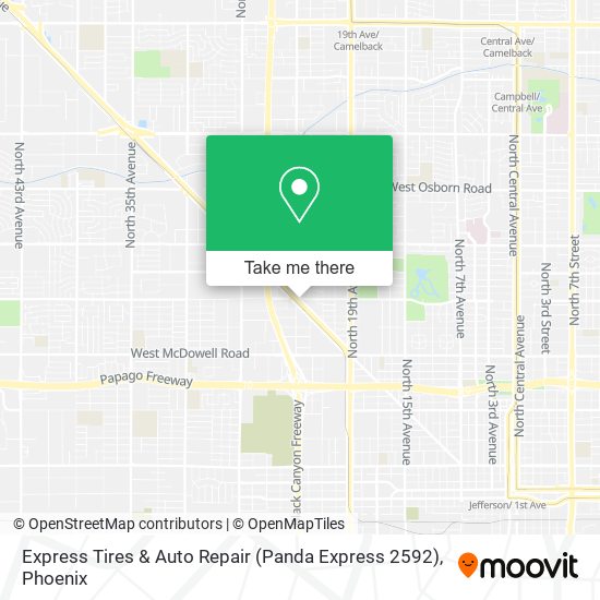 Express Tires & Auto Repair (Panda Express 2592) map