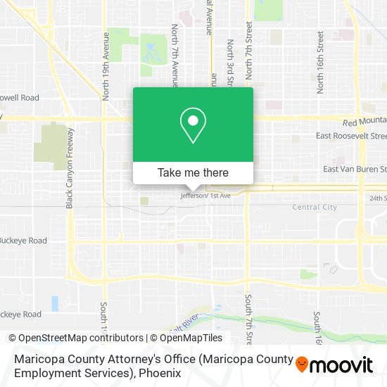 Mapa de Maricopa County Attorney's Office (Maricopa County Employment Services)