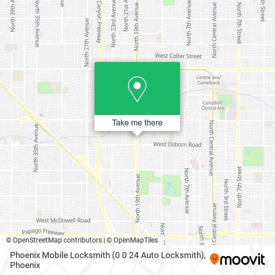 Mapa de Phoenix Mobile Locksmith (0 0 24 Auto Locksmith)