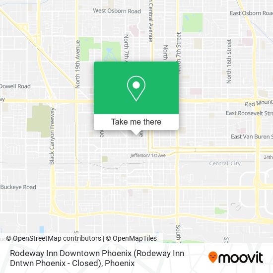 Mapa de Rodeway Inn Downtown Phoenix (Rodeway Inn Dntwn Phoenix - Closed)