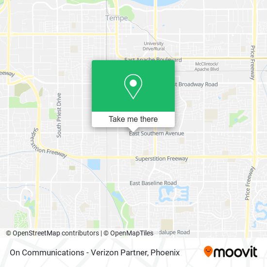 Mapa de On Communications - Verizon Partner