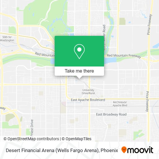 Desert Financial Arena (Wells Fargo Arena) map