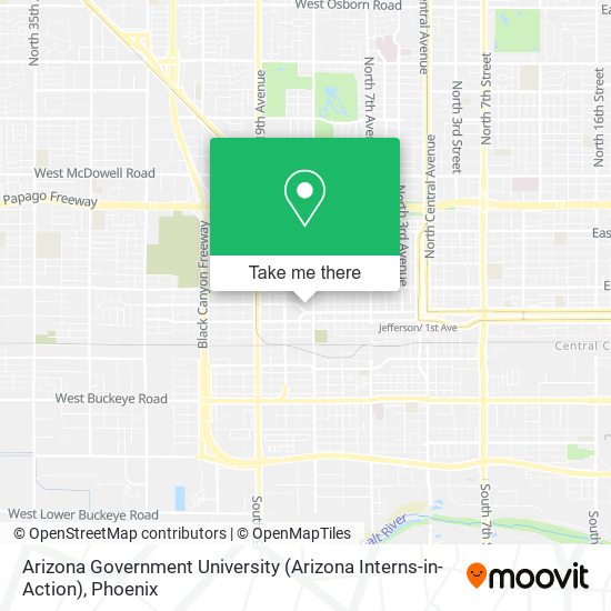 Arizona Government University (Arizona Interns-in-Action) map