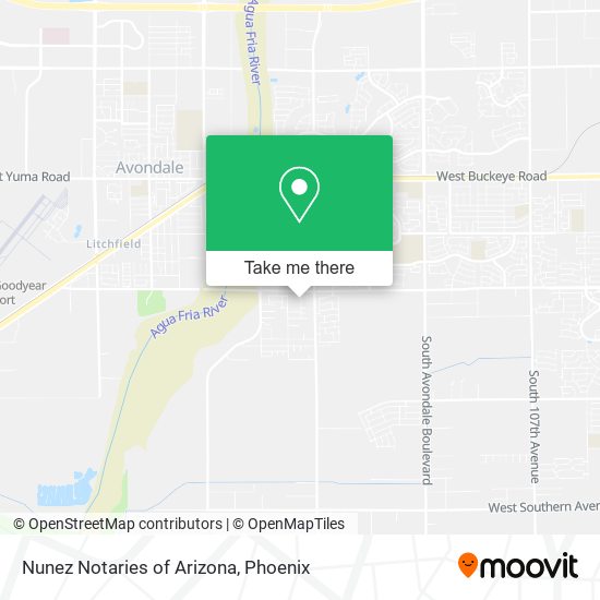 Nunez Notaries of Arizona map