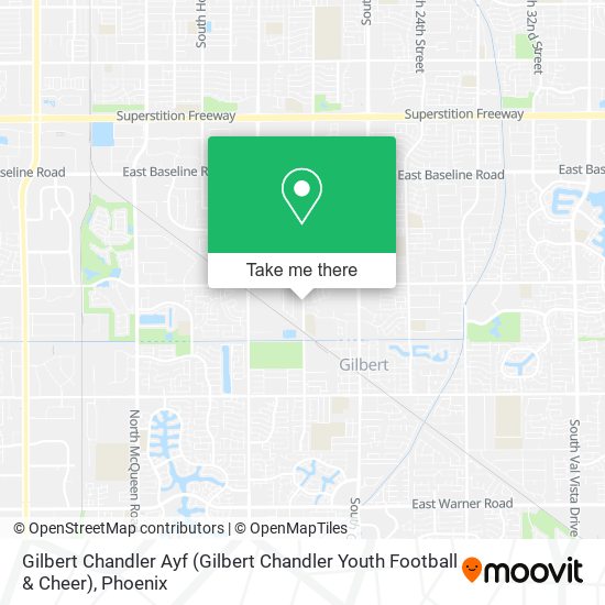 Mapa de Gilbert Chandler Ayf (Gilbert Chandler Youth Football & Cheer)