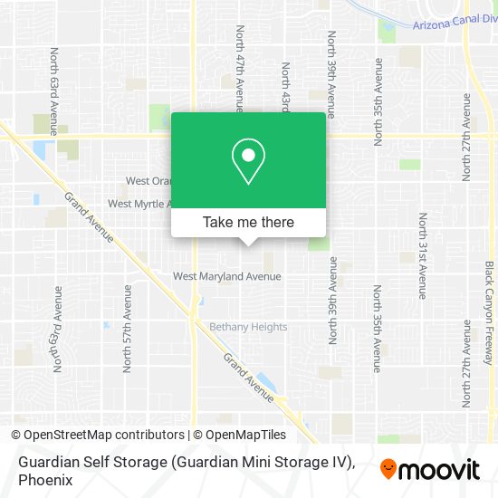 Mapa de Guardian Self Storage (Guardian Mini Storage IV)